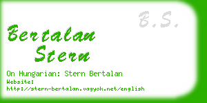 bertalan stern business card